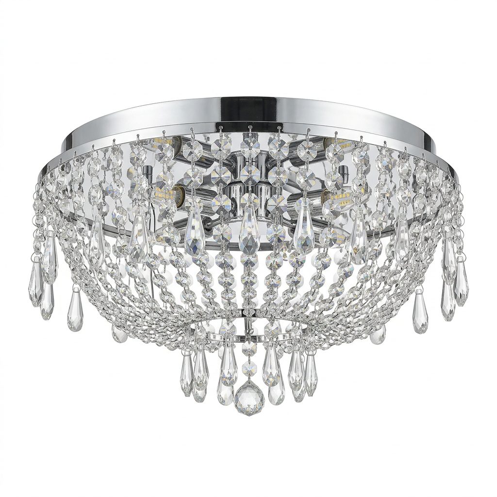 Kristal Taşlı Modern Plafoniyer